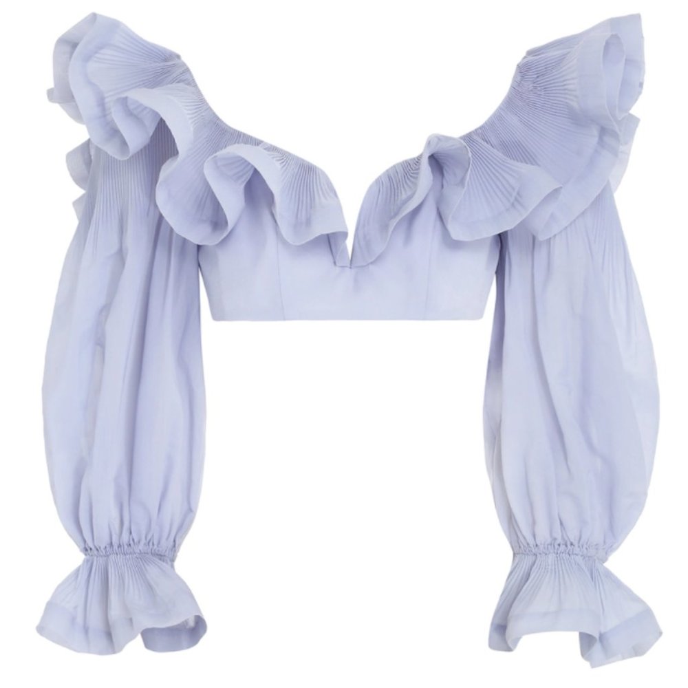 Zimmermann Lovestruck Cropped Bodice Periwinkle